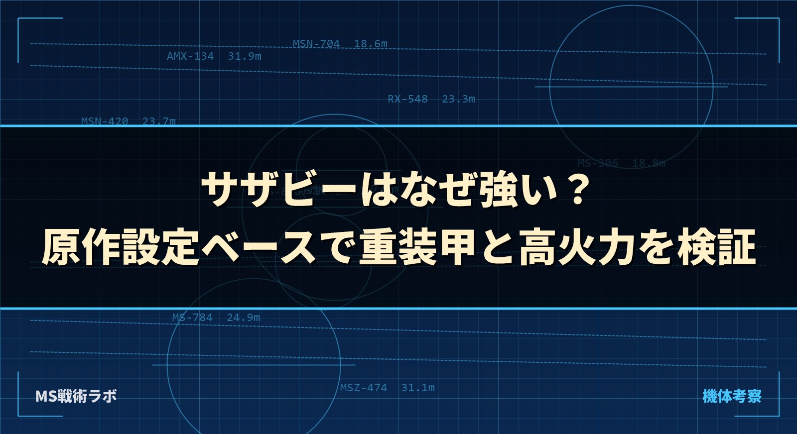 サザビーはなぜ強い？原作設定ベースで重装甲と高火力を検証